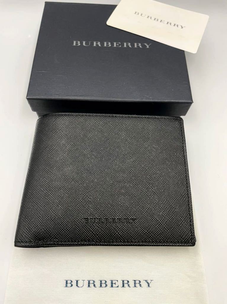 は自分にプチご褒美を バーバリー 二つ折り財布 ブラック 小銭入れ付き