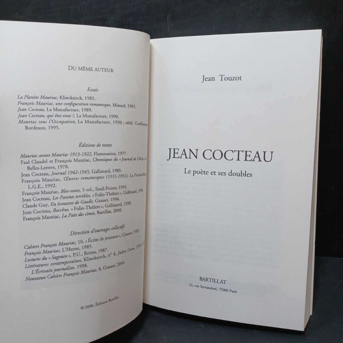 ジャン・コクトー「Jean cocteau」 ペーパーバック フランス語版 Jean Touzot (著) 洋書の画像2
