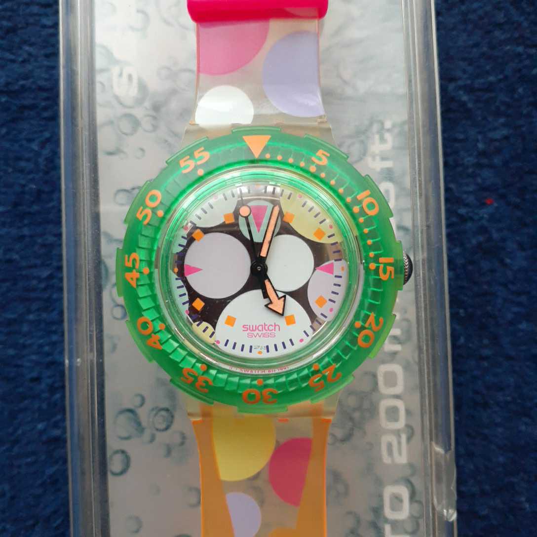  unused Swatch scuba illusion the first period model SDK105 Sea Grapes 1992 year of model Country code equipped 