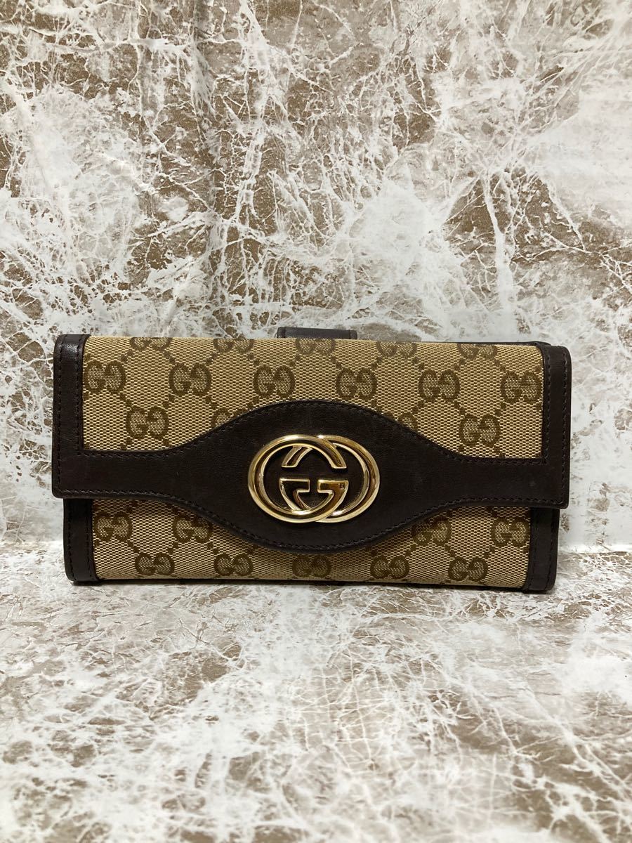 GUCCI グッチ長財布 Wホック GG柄