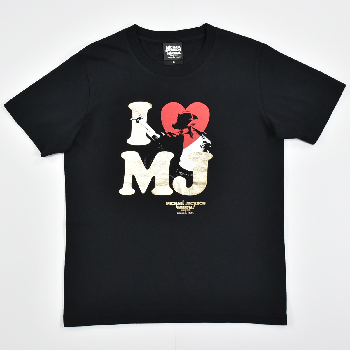 送料300円│Michael Jackson マイケルジャクソン ★ THE IMMORTAL CIRQUE DU SOLEIL シルクドソレイユ ワールドツアー 半袖 Tシャツ 黒 S_画像2