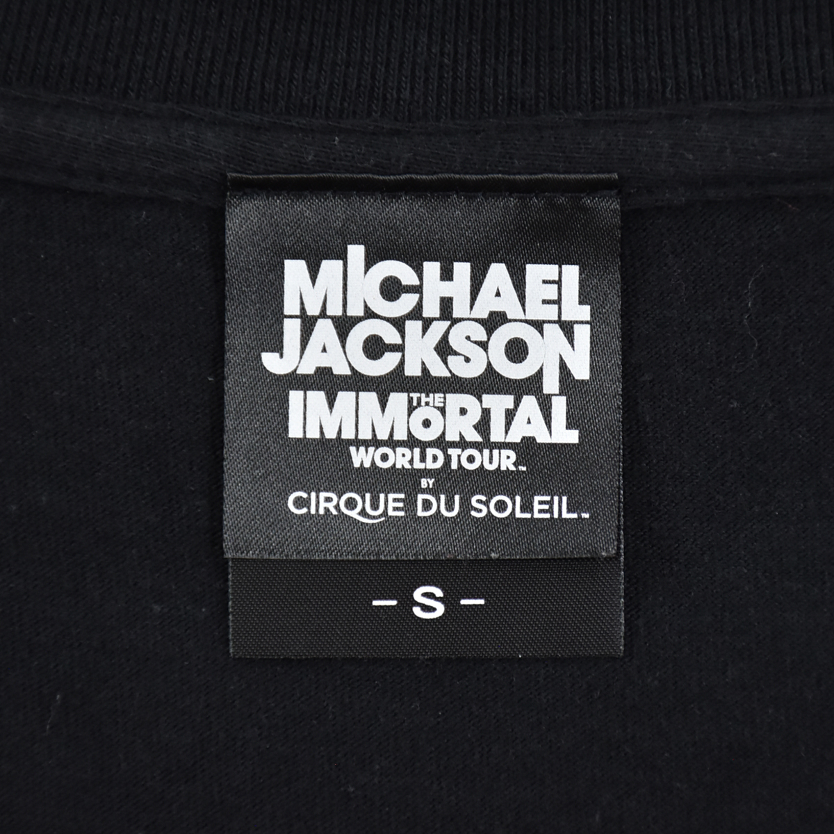 送料300円│Michael Jackson マイケルジャクソン ★ THE IMMORTAL CIRQUE DU SOLEIL シルクドソレイユ ワールドツアー 半袖 Tシャツ 黒 S_画像9