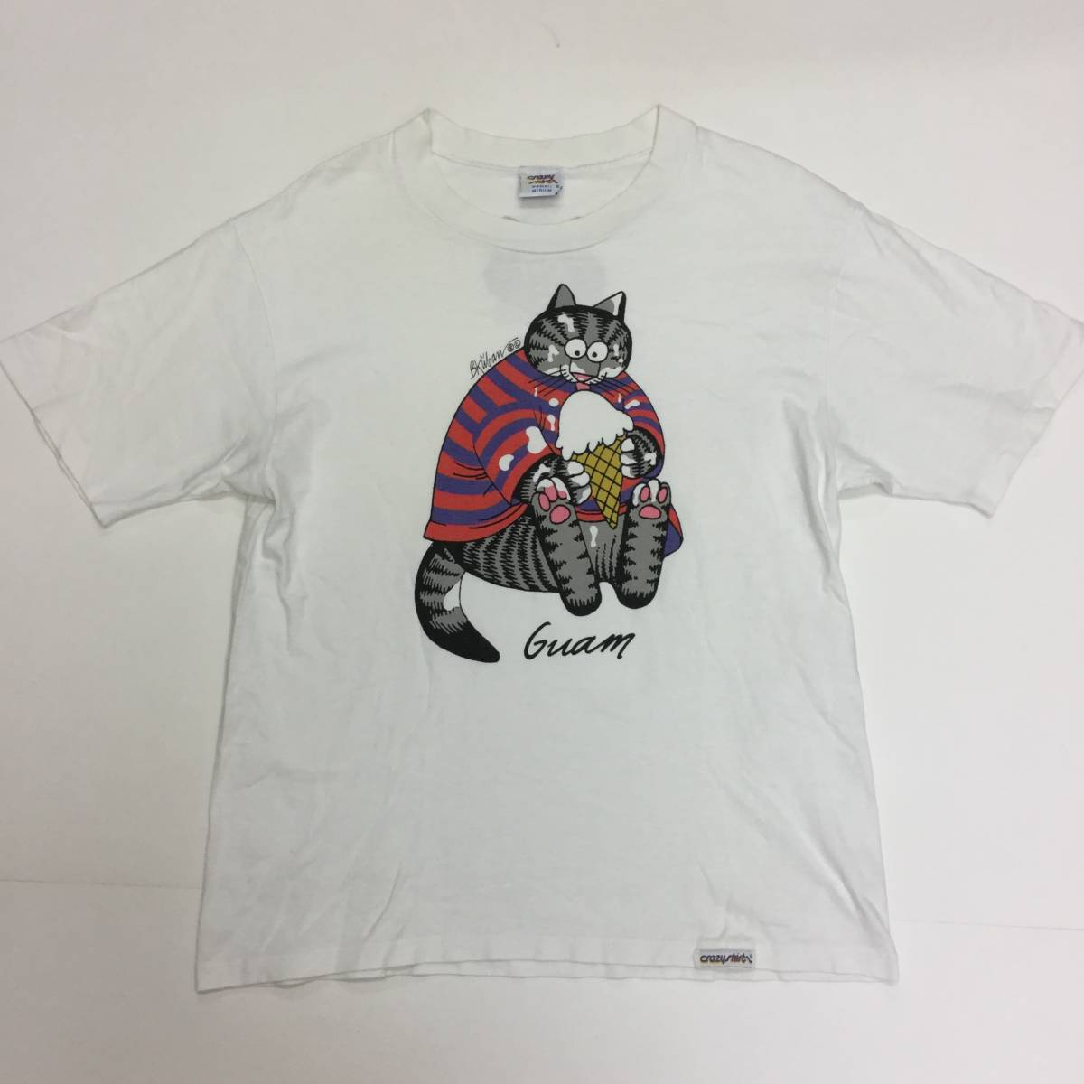 USA製 90s クレイジーシャツ クリバンキャット Tシャツ Mサイズ USA製 90s クレイジーシャツ クリバンキャット Tシャツ Mサイズ