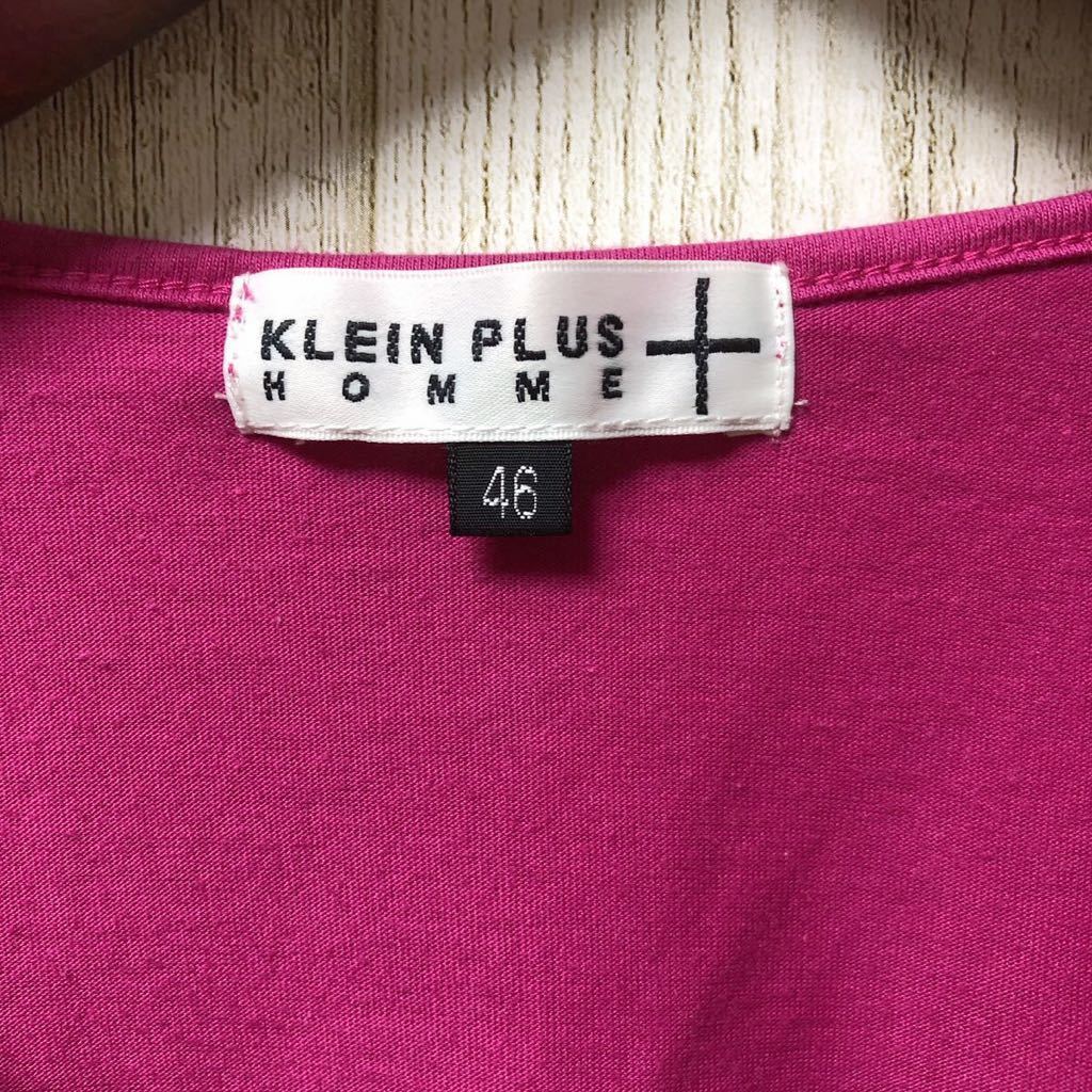 KLEIN PLUS HOMME зажим ryus Michel Clan 5 минут рукав cut and sewn футболка размер 46 S соответствует красный лиловый цвет 