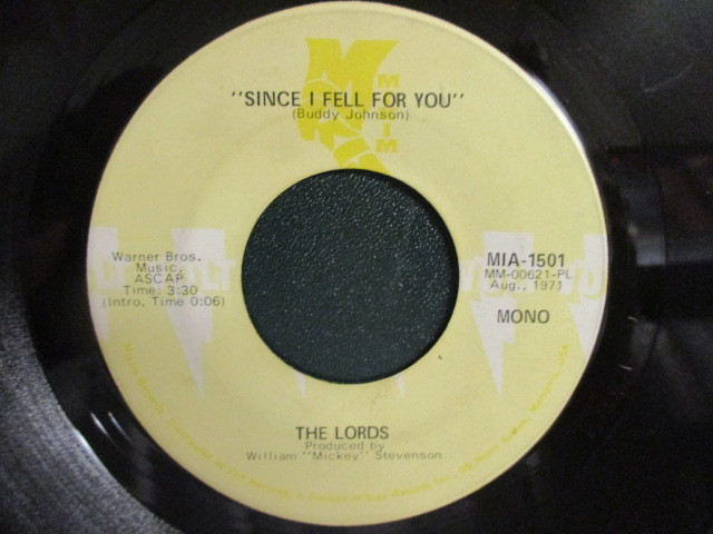 The Lords ： Since I Fell For You 7'' / 45s ★ Jackson 5 - I Want You Back 的な曲です。歌は大人 ☆ 落札5点で送料無料_画像1