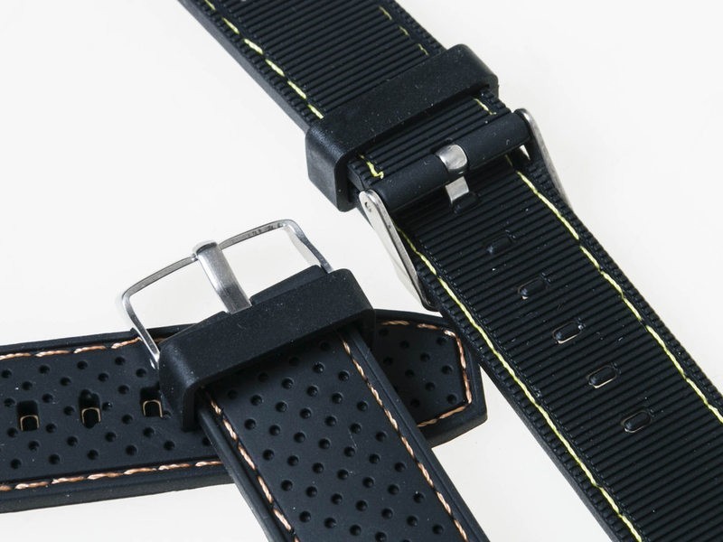 アウトドア スポーツ ファッション 腕時計 交換用 シリコン製 ブラック バンド ベルト 22MM#ブルー_画像3