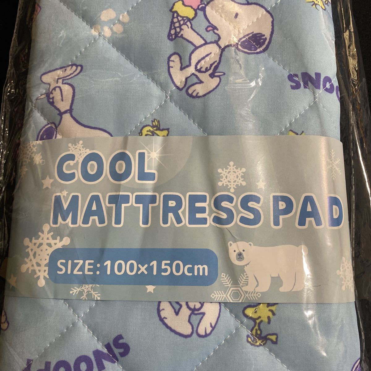  прохладный матрац накладка COOL MATTRESS PAD*SNOOPY Snoopy *Blue синий blue * примерно 100×150cm*.... наматрасник 