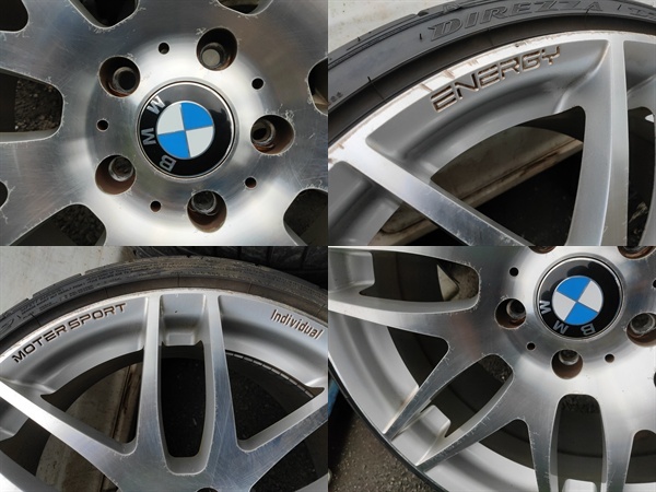 BMW E46外し ENERGY MOTOR SPORT Individual 19インチ8.5J +42　5穴PCD120、225/35R19バリ山サマータイヤ付４本セット【中古】_画像6