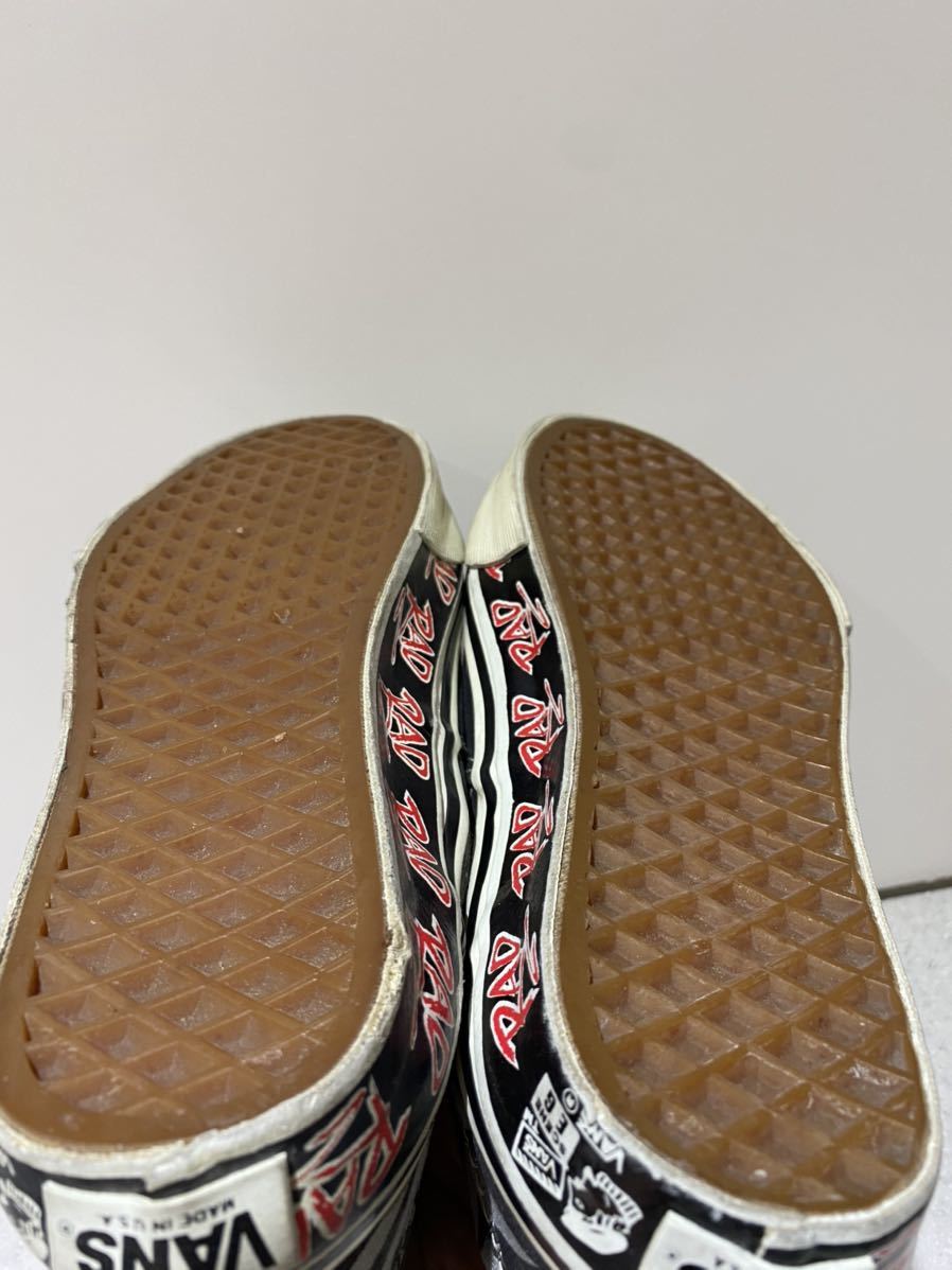 80s USA製 VANS ERA ガンジャ マリファナ柄 サイドテープ US7