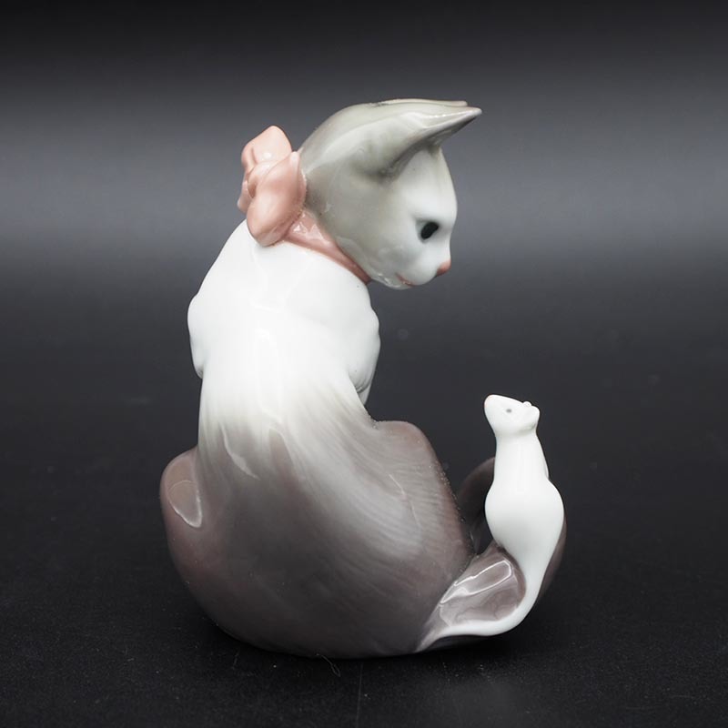 絶版】リヤドロ LLADRO No.5236 子猫とねずみ Cat and Mouse スペイン
