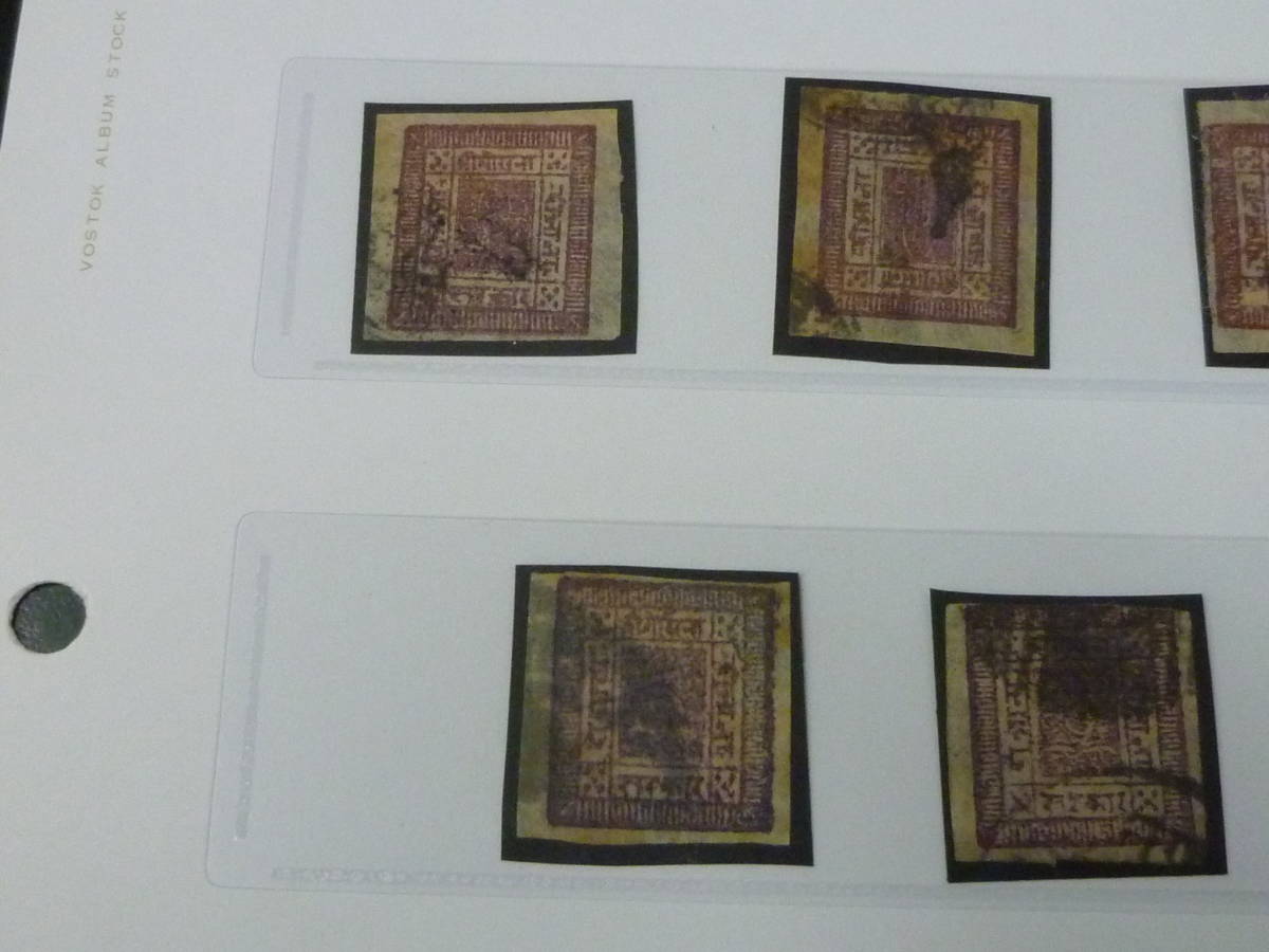 21MI S №3 ネパール切手 1898-1904年 SC#13-17 テートペッシュペア含 計31枚 未使用・使用済 混合 【SC評価 $794】_画像6