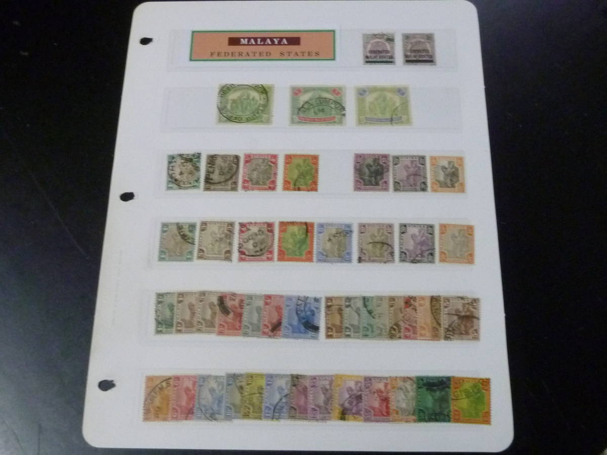 21MI　S　№3　マラヤ切手　1900-34年　SC#1-75の内　計49種　使用済　【SC評価 $823】
