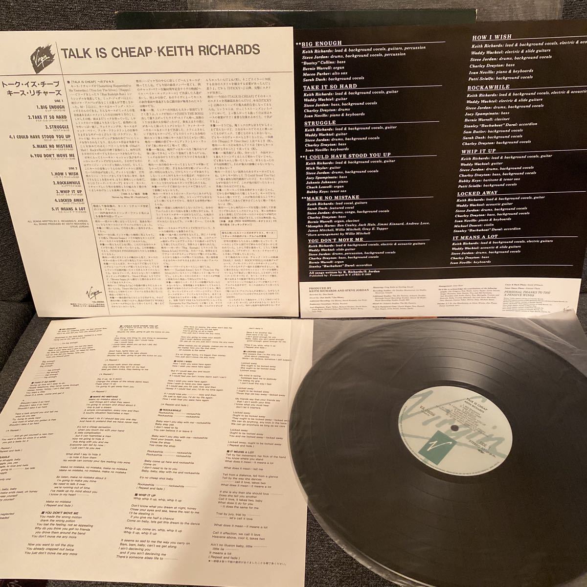 Talk Is Cheap / Keith Richards  国内盤LPレコード　帯付
