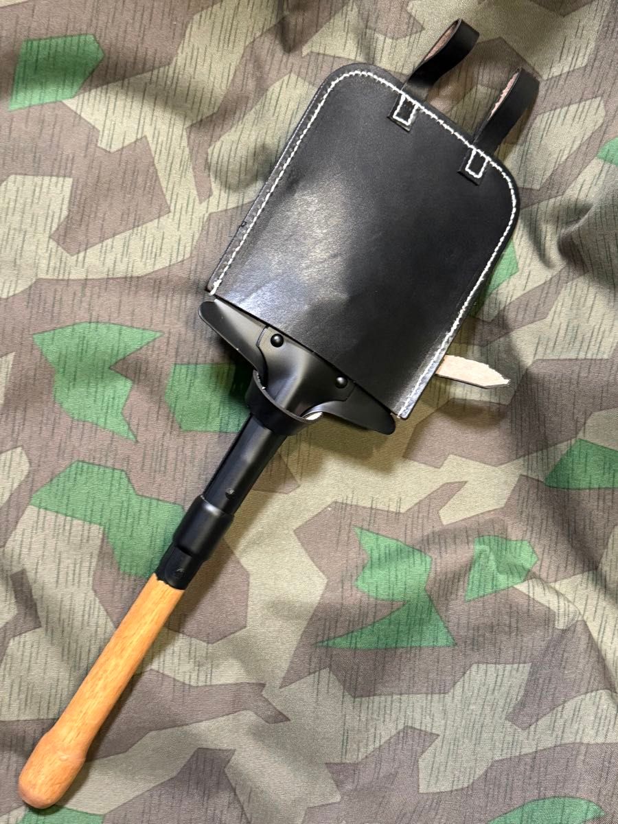 第二次世界大戦 ドイツ軍兵士装備 スコップ＆吊りカバー セット