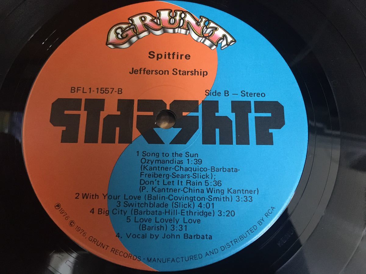 Jefferson Starship★中古LP/USオリジナル盤「ジェファーソン・スターシップ～Spitfire」_画像5