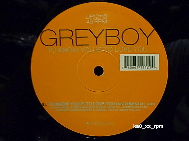 ★☆Greyboy「To Know You Is To Love You」♪Stevie Wonderカバー☆★5点以上で送料無料!!!_画像2