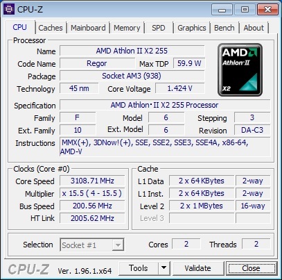 AMD Athlon II X2 255 55％以上節約 AM2+ ADX255OCK23GM Socket AM3 レビュー高評価の商品！ 中古正常品