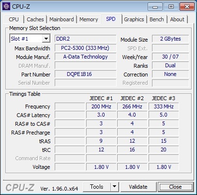 ADATA (ADQPE1B16) PC2-5300 (DDR2-667) 2GB ★一本のみ★_画像4