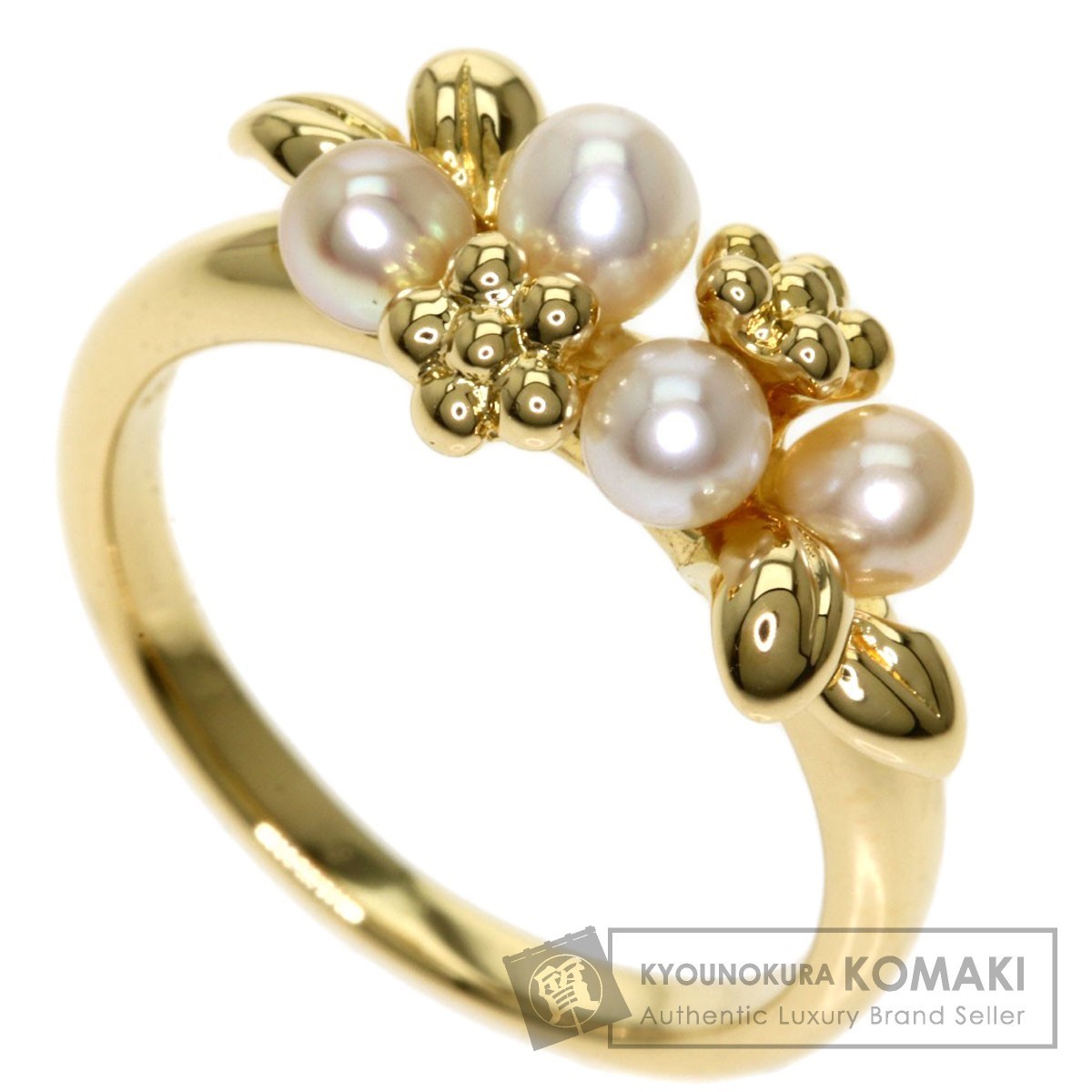 全国組立設置無料 TASAKI タサキ パール 真珠 リング 指輪 K18イエロー
