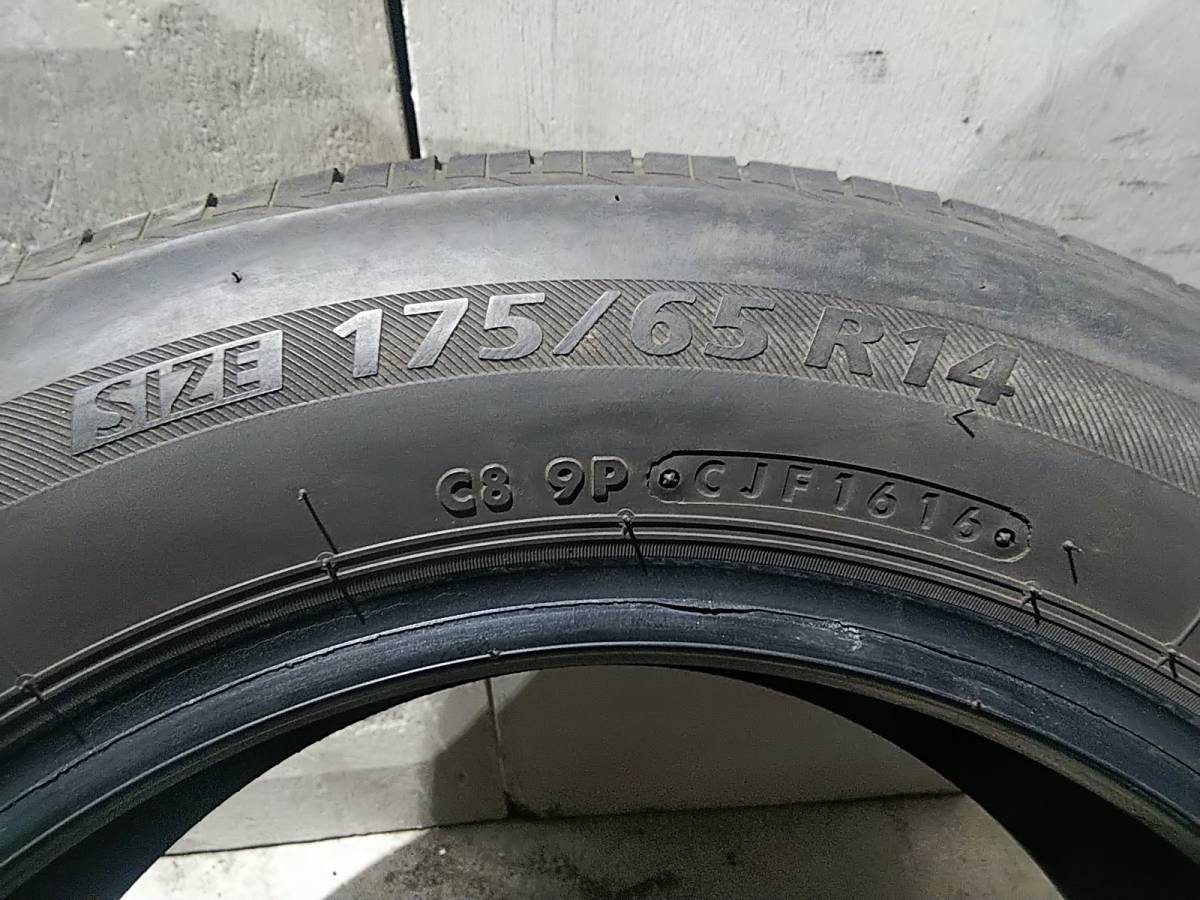 №8683 法人向け送料安 ブリヂストン ネクストリー 夏タイヤ 175/65R14 溝有り良品 中古売切り4本SET_画像10