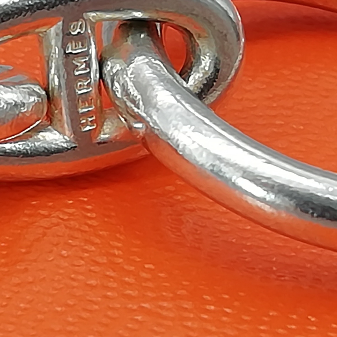 希少 美品 HERMES エルメス シェーヌダンクル ブレスレット PM 18コマ リンク シルバー VA51