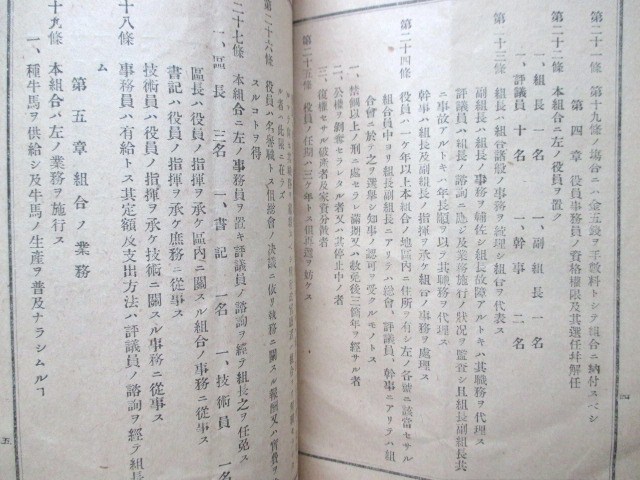 甲斐国山梨県◆北巨摩郡・産牛馬組合定款◆明治３９活版印刷◆文明開化畜産牧畜小笠原村北杜市和本古書_画像4