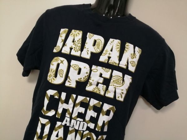 kkaa1333 ■ JAPAN OPEN CHEER AND DANCE ■ Printstar Tシャツ カットソー トップス 半袖 コットン 黒 S_画像2