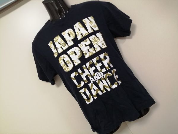 kkaa1333 ■ JAPAN OPEN CHEER AND DANCE ■ Printstar Tシャツ カットソー トップス 半袖 コットン 黒 S_画像1