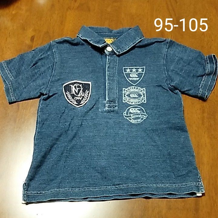 ポロシャツ キッズ 男の子 Tシャツ デニム 95 100 110 夏服 半袖
