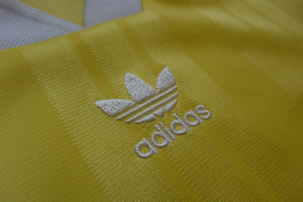 USA б/у одежда Adidas adidas футбол рубашка мужской S размер to зеркальный . il желтый Suchmos YONCE. рисовое поле большой . America скупка T1196