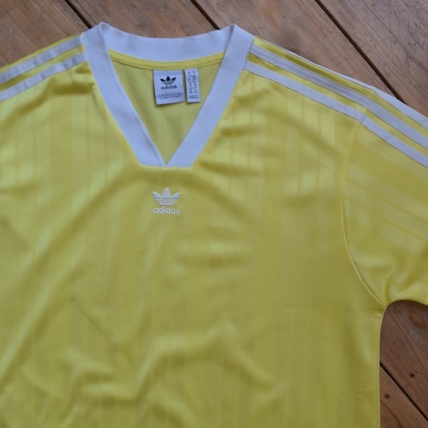 USA б/у одежда Adidas adidas футбол рубашка мужской S размер to зеркальный . il желтый Suchmos YONCE. рисовое поле большой . America скупка T1196