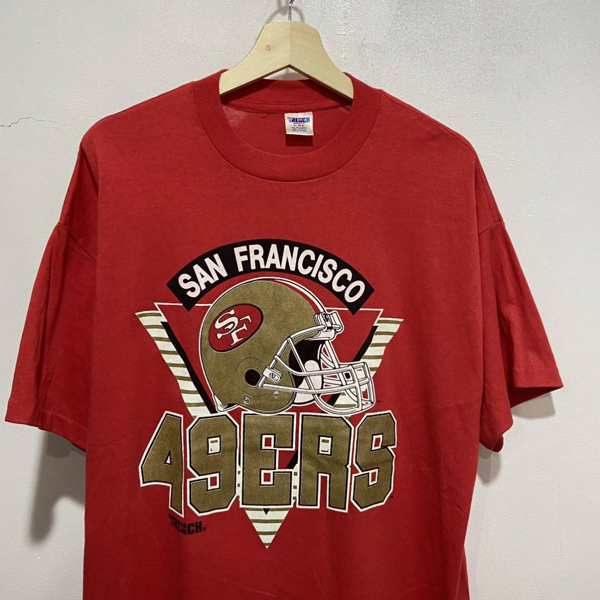 送料無料☆ ☆90s☆サンフランシスコ49ers☆USA製☆チームロゴTシャツ☆赤☆_画像2