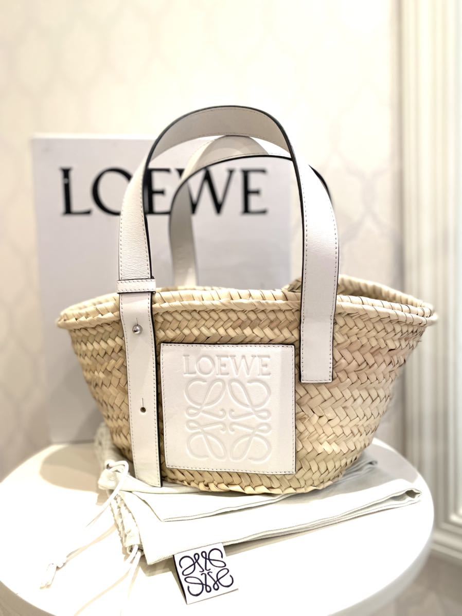 LOEWE ロエベ かごバッグ バスケットバッグ ホワイト S ロエベかごバッグ