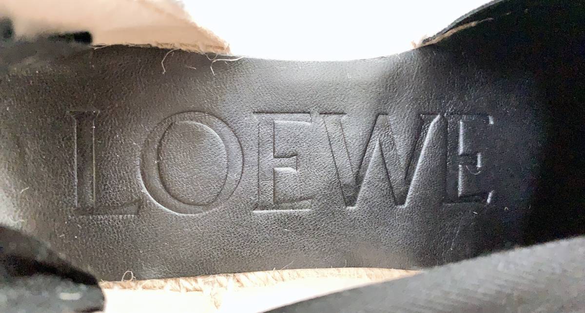 新品ロエベLOEWE クリスタル リボンエスパドリーユサンダル サイズ38 ...