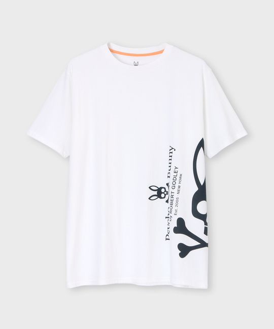 ◆サイコバニー◆XL◆ピマコットンHANG-TAGデザインTシャツ◆ホワイト◆白◆新品タグ付き◆◆Psycho Bunny◆ポロラルフローレン◆