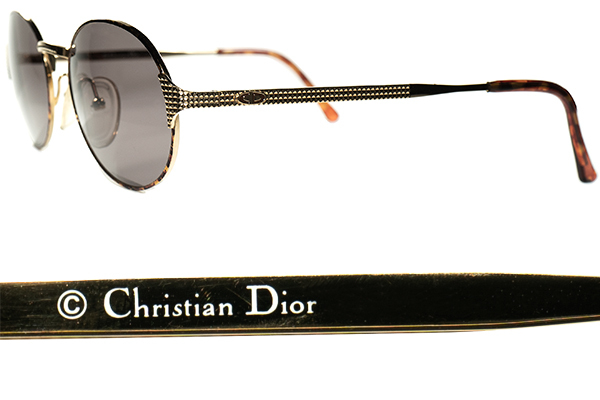 ドンズバREAL90sスタイル体現1990sデッドAUSTRIA製 ディオール CHRISTIAN DIOR スタッズDESIGN OVAL PANTO ラウンド バネ式蝶番 a8052_画像3