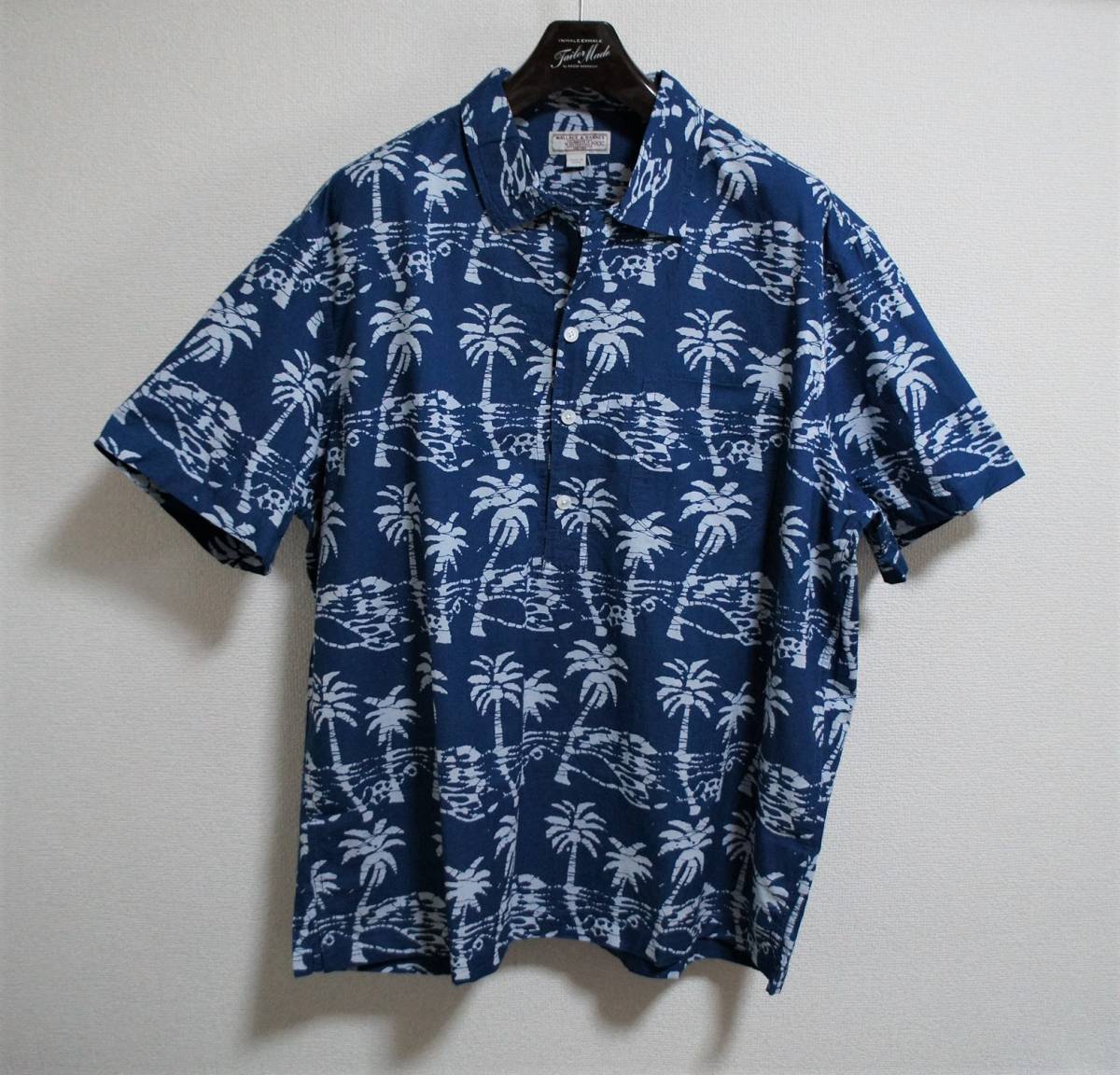 送料無料！【新品】サイズ:XXL WALLACE & BARNES ウォレス&バーンズ short-sleeve shirt in leaf block print プルオーバーシャツ 2_画像4