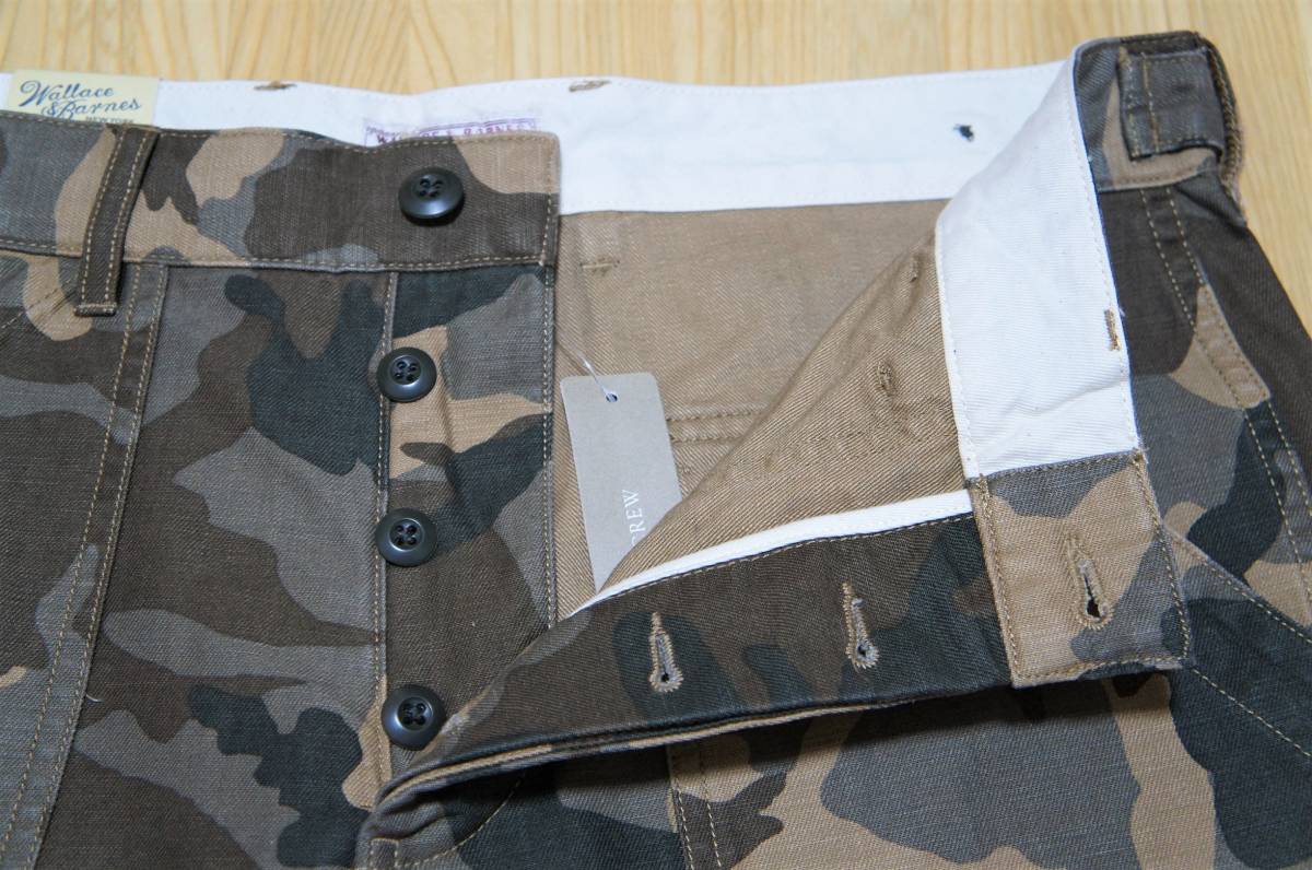 SALE！【未着用 新品】 サイズ: W31 WALLACE & BARNES ウォレス&バーンズ camp short 「HUGE CAMO」チノ ショート パンツ カモ柄 2_画像8