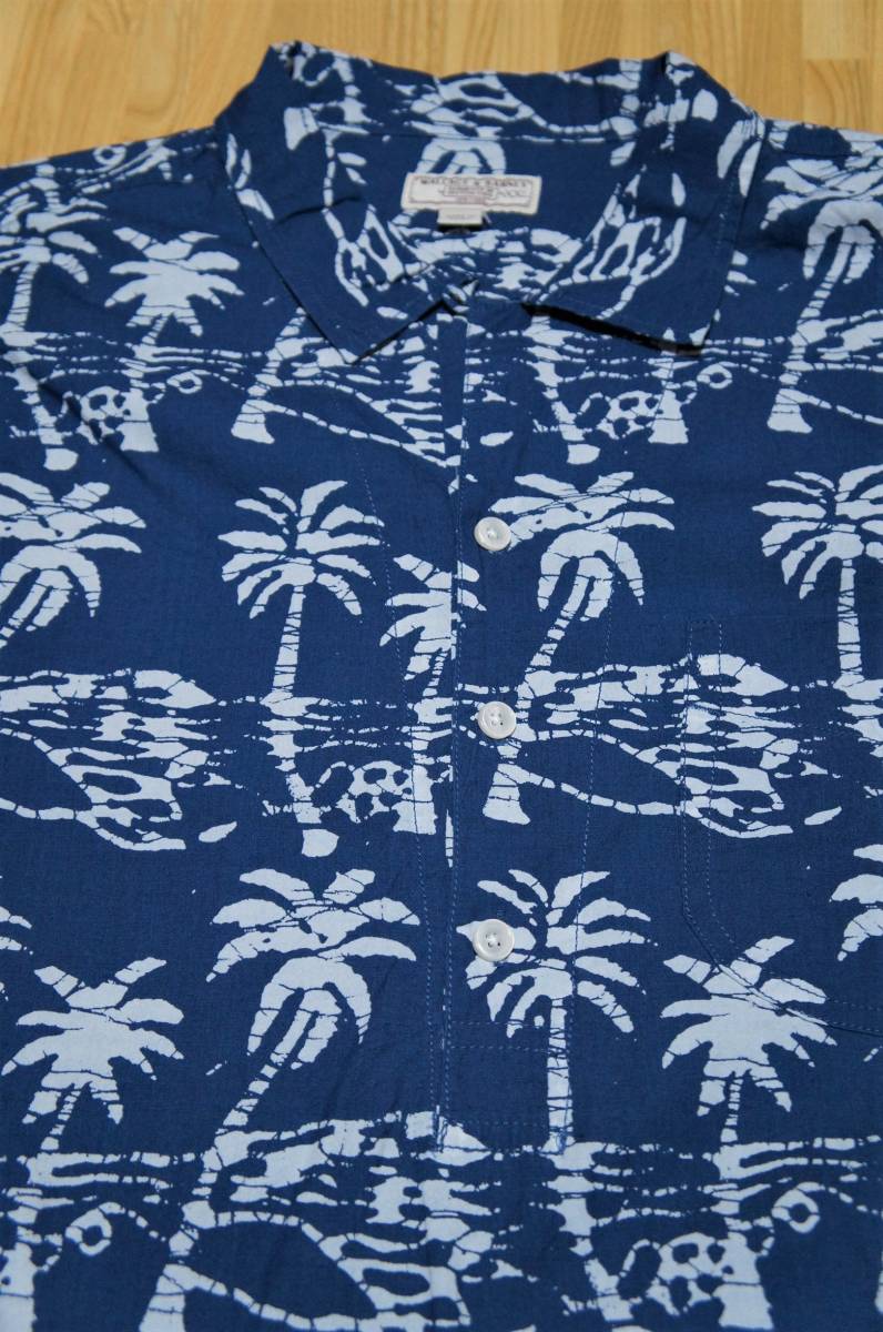 送料無料！【新品】サイズ:XXL WALLACE & BARNES ウォレス&バーンズ short-sleeve shirt in leaf block print プルオーバーシャツ 2_画像9