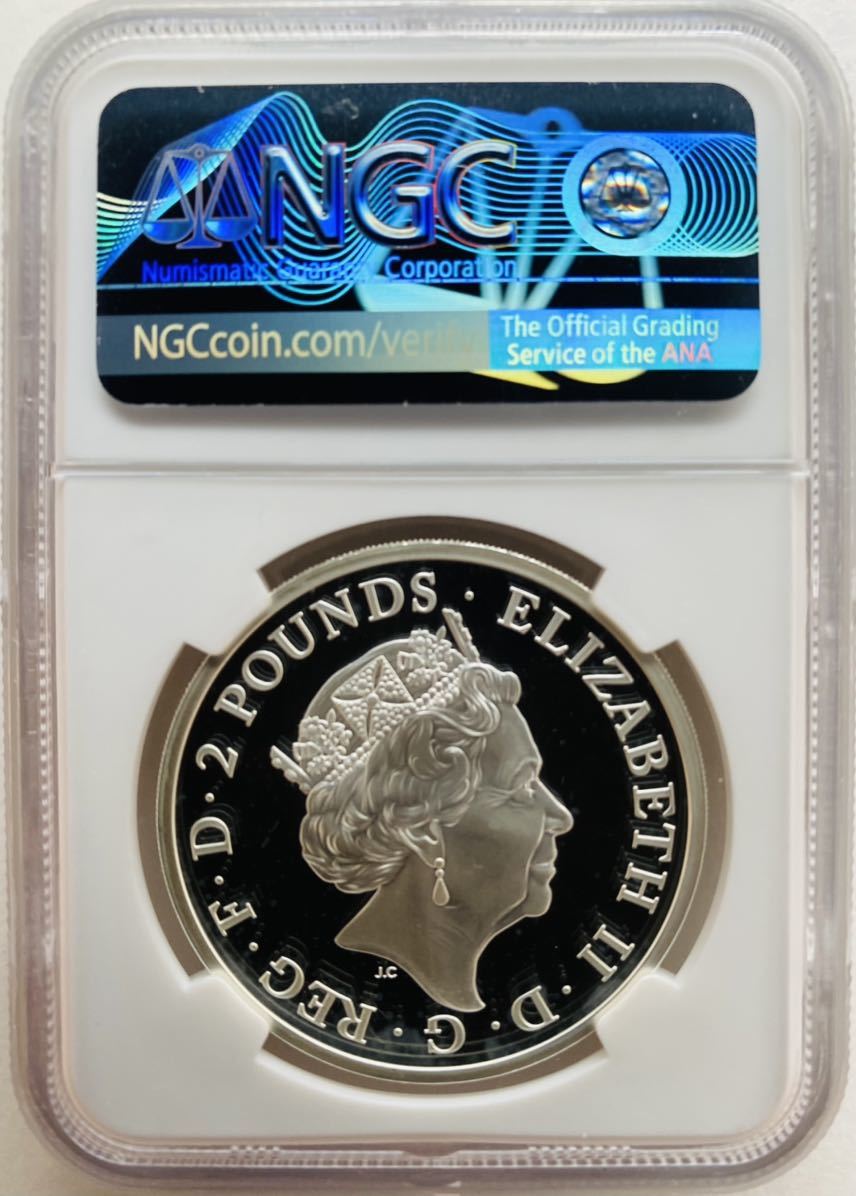 国内外の人気！ 2016 ブリタニア ウナ ライオン 2ポンド銀貨 NGC PF70