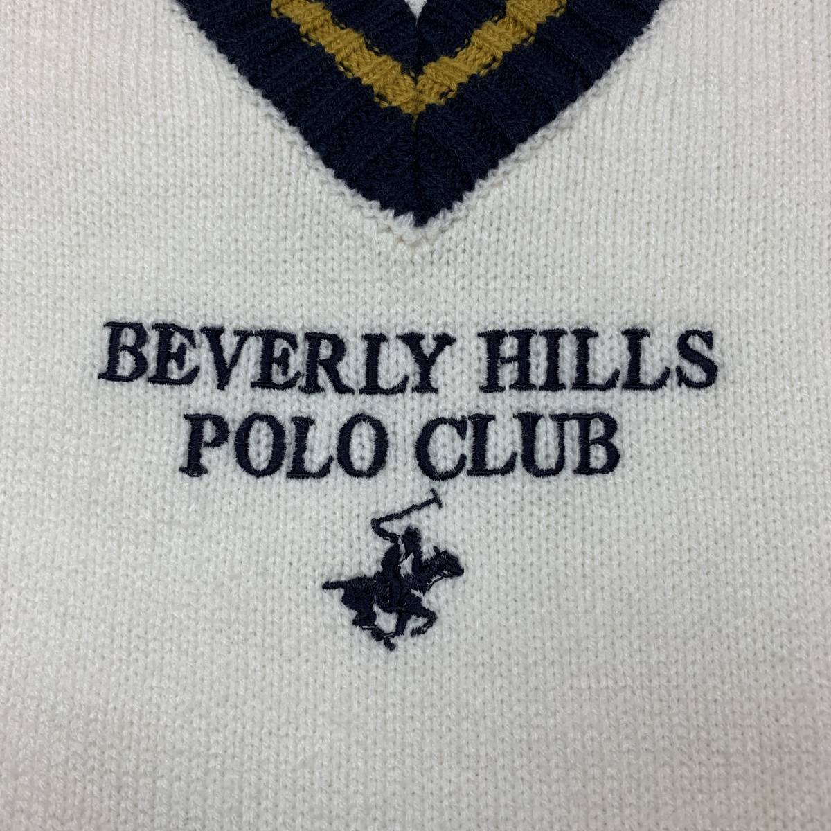 厳選★レア　可愛い♪ BEVERLY HILLS POLO CLUB　ビバリーヒルズポロクラブ　ヴィンテージ　タンクトップニット　Vネック　ヴィンテージ_画像4