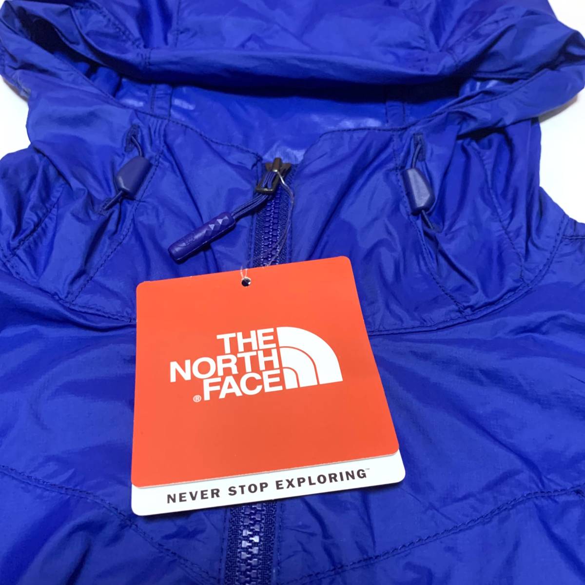 新品　US Sサイズ（M位） ノースフェイス レディース フライウェイト フーディ ナイロン ジャケット ネイビー ブルー THE NORTH FACE