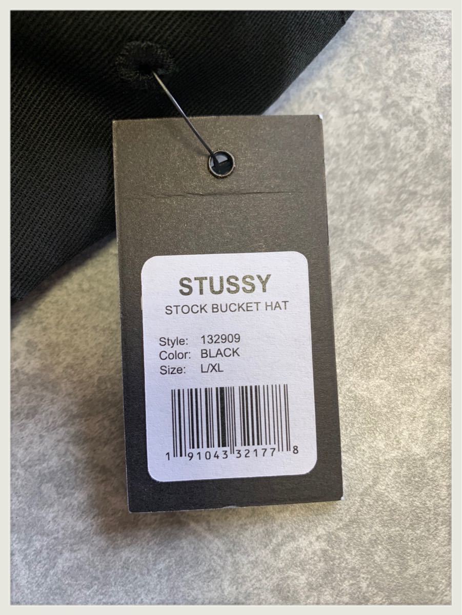 ステューシー  バケットハット STUSSY STOCK BUCKET HAT カラー 黒 サイズ L/XL