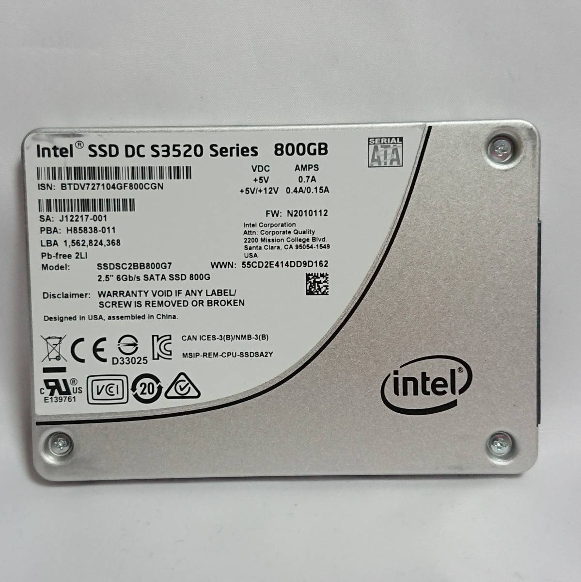 Intel SSD DC S3520 Series 800GB