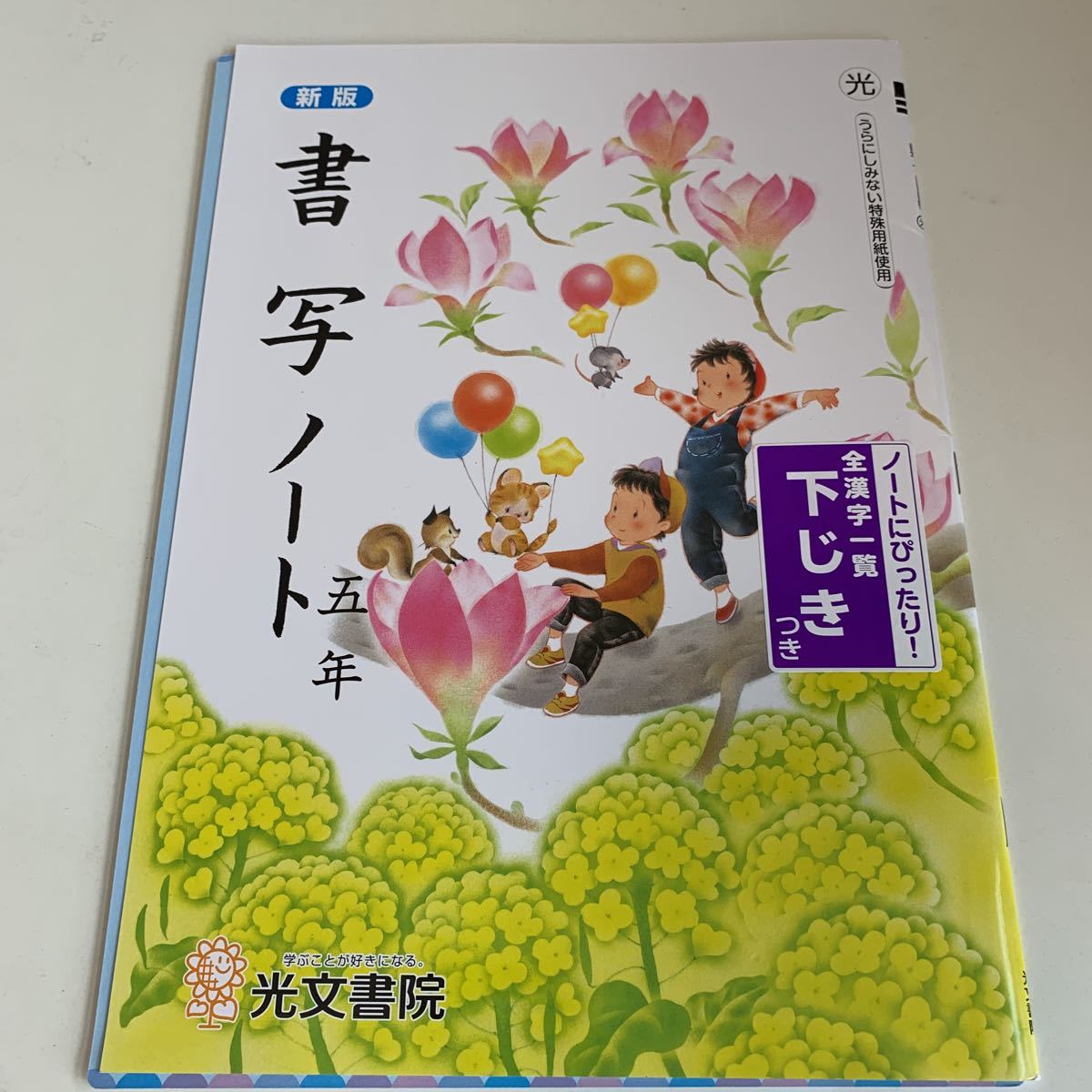 yf242 書写ノート 習字 書道 下じき付き ドリル 5年生上 算数 国語 理科 社会 英語 漢字 かんじ こくご さんすう 計算 小学生 学校教材_画像1