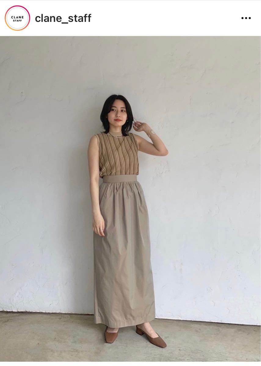 CLANE WAIST PUFF SKIRT ベージュ サイズ(１)新品 紙タグ付き