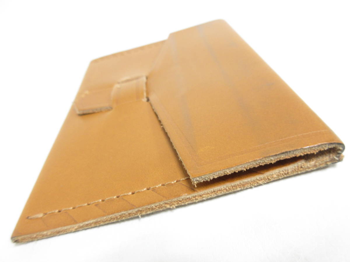 8641*[SALE] earth shop bag manufacture place earth shop bag leather card-case / pass case made in Japan used USED