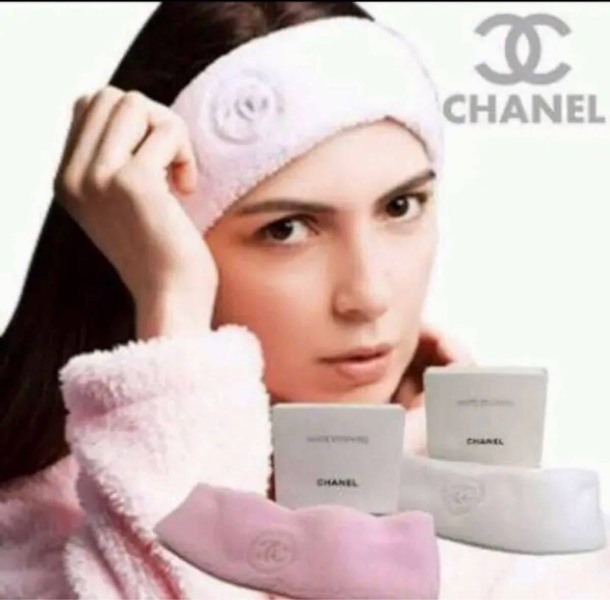 Chanelカチューシャ　ヘアーバンド　刺繍マーク　非売品