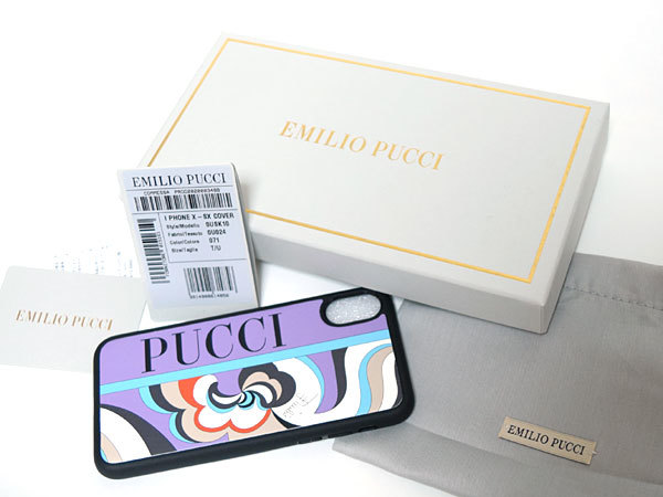  new goods unused # with logo i Phonex xs case iPhone cover Emilio Pucci EMILIO PUCCI smartphone case 