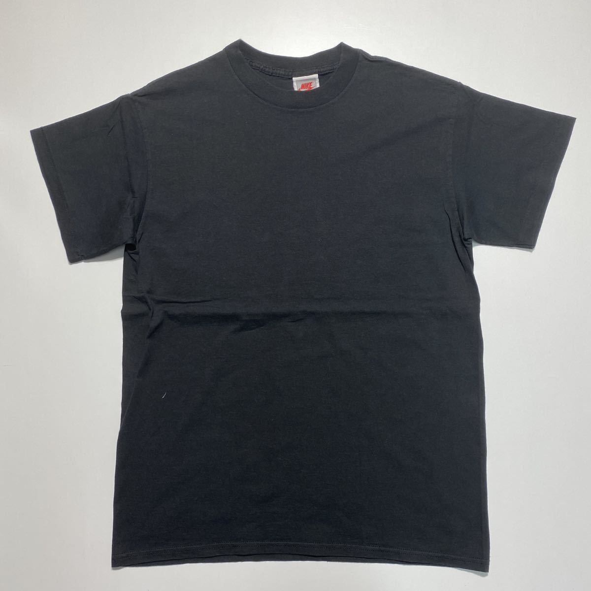 【XL B】1990s NIKE S/S TEE BLACK 1990年代 ナイキ 半袖Tシャツ Tシャツ ブラック 無地 USA製 ボーイズサイズ 銀タグ G978_画像1